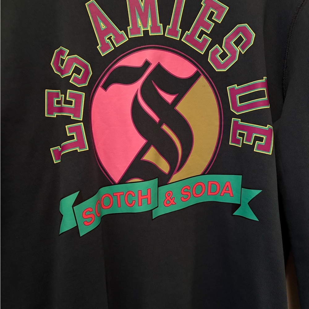 Scotch & Soda Black Sweatshirt with Vibrant Graphic
